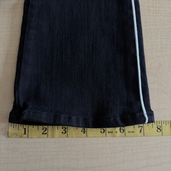 7 for all mankind Women Stretch High Waist Slim Kick Black Jeans Size 24 NWT - Picture 12 of 12